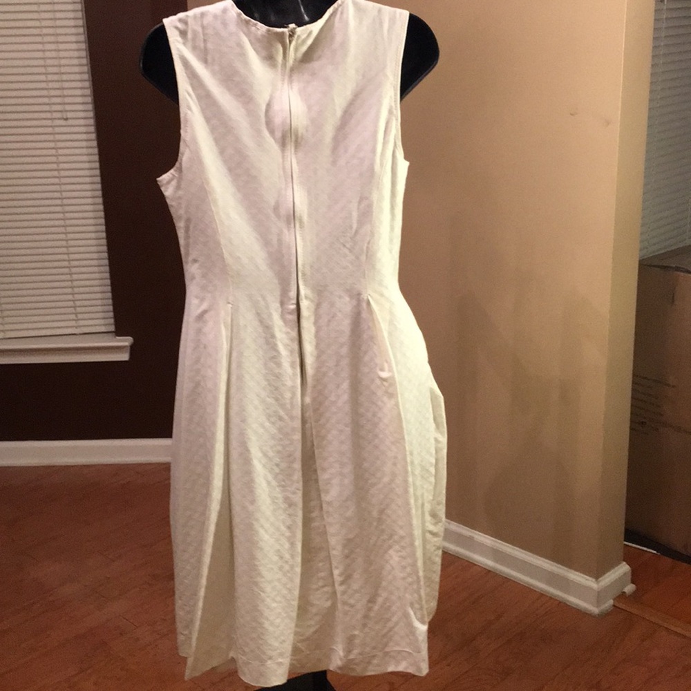 NWT WOMEN’S IVORY JACQUARD FLARE DRESS - Picture 6 of 8